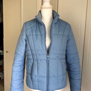 Athletic Works Puffer Jacket S Baby Blue Zipper